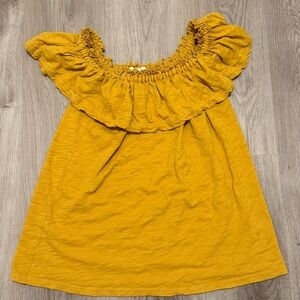 Matilda Jane Mustard Ruffle Blouse